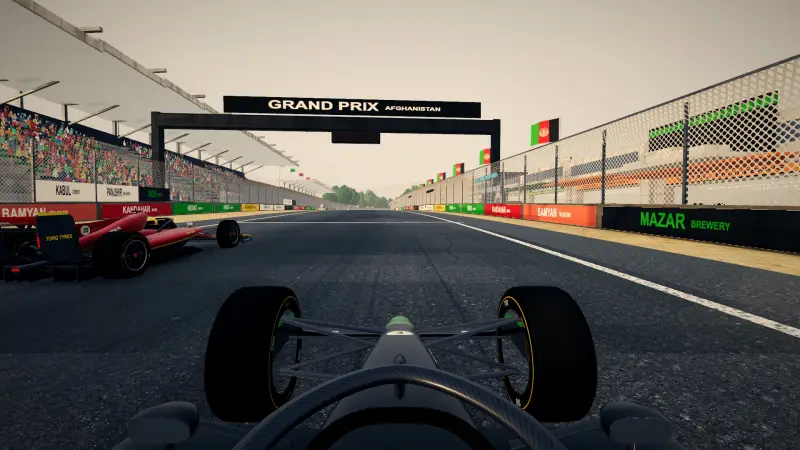 On the grid for the Afghan Grand Prix: Afghanistan racing game screenshot