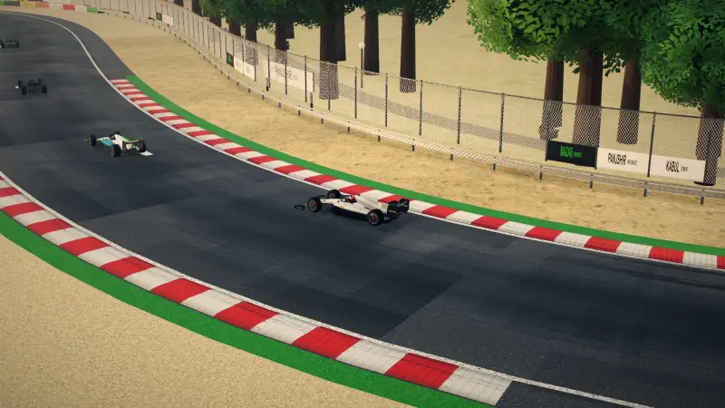 Craning over the Afghanistan track: Afghanistan racing game screenshot