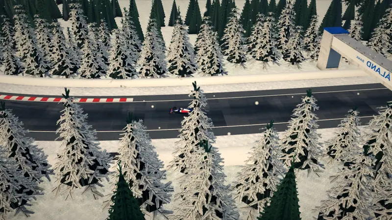 The helicopter over the Åland circuit: Åland racing game screenshot