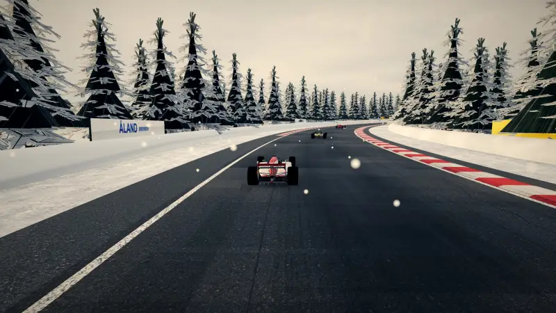 Chasing through a corner in Åland: Åland racing game screenshot