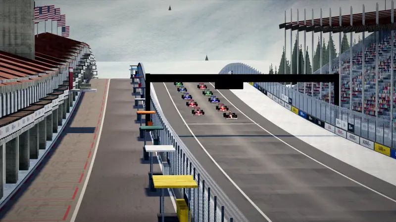 On the grid for the Alaska Grand Prix: Alaska racing game screenshot