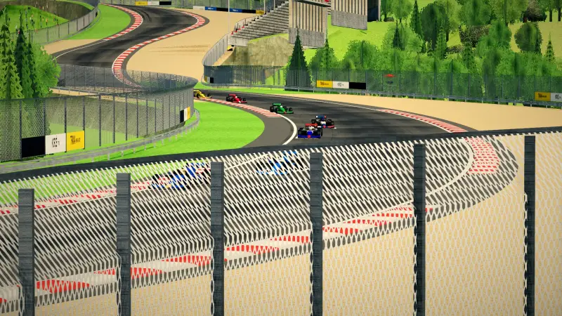 Trackside at the Albania circuit: Albania racing game screenshot