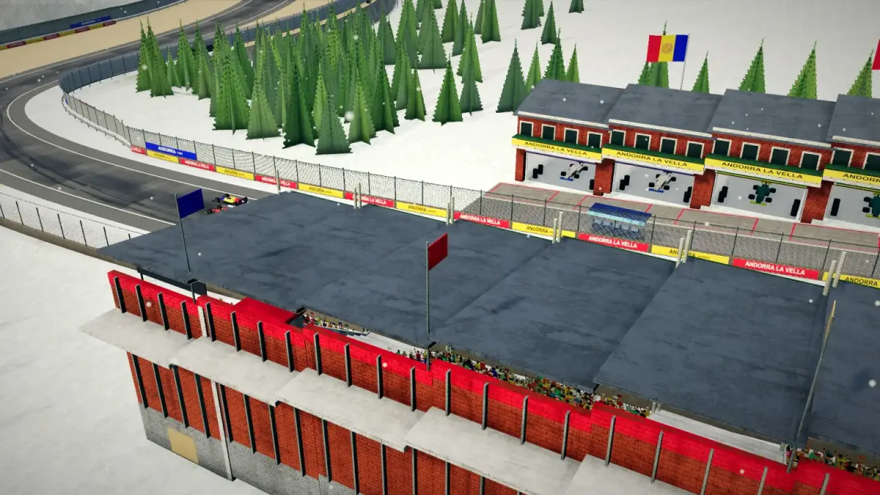 The helicopter over the Andorra circuit: the Andorra racing game