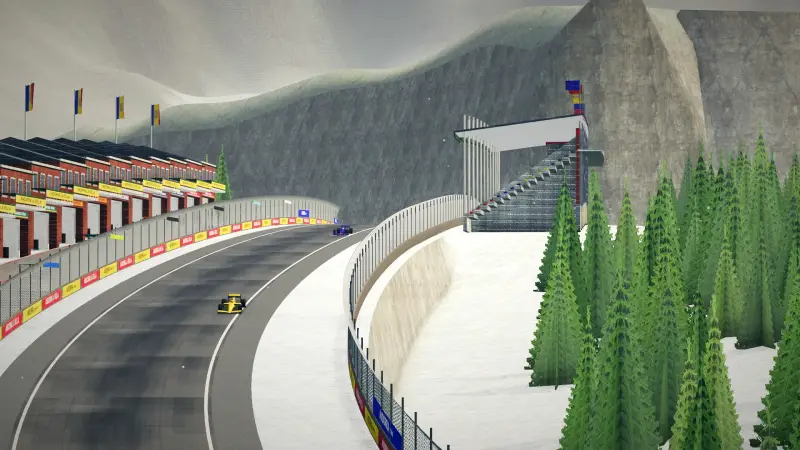 Down the plunge, Andorra: Andorra racing game screenshot