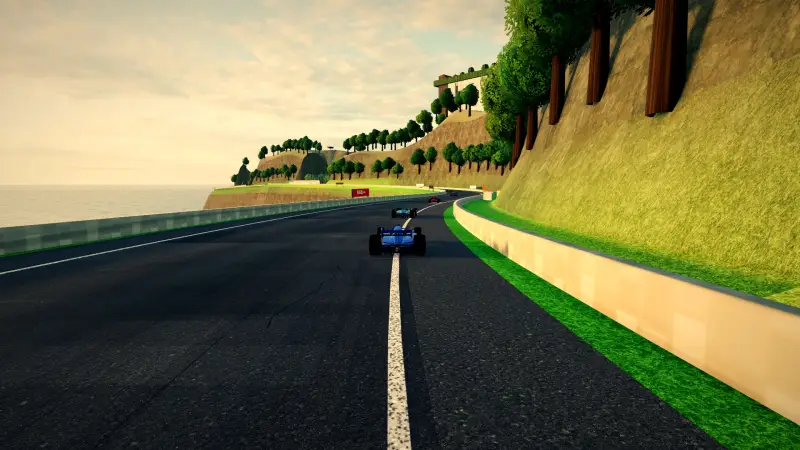 Chasing through a corner in Angola: Angola racing game screenshot