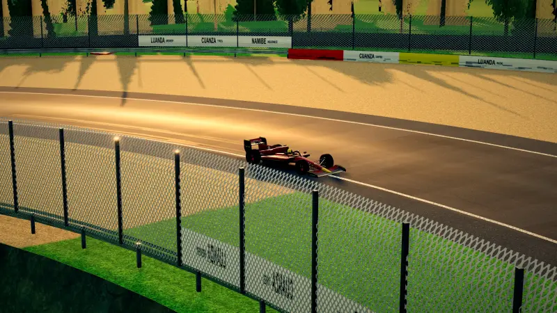 Trackside at the Angola circuit: Angola racing game screenshot