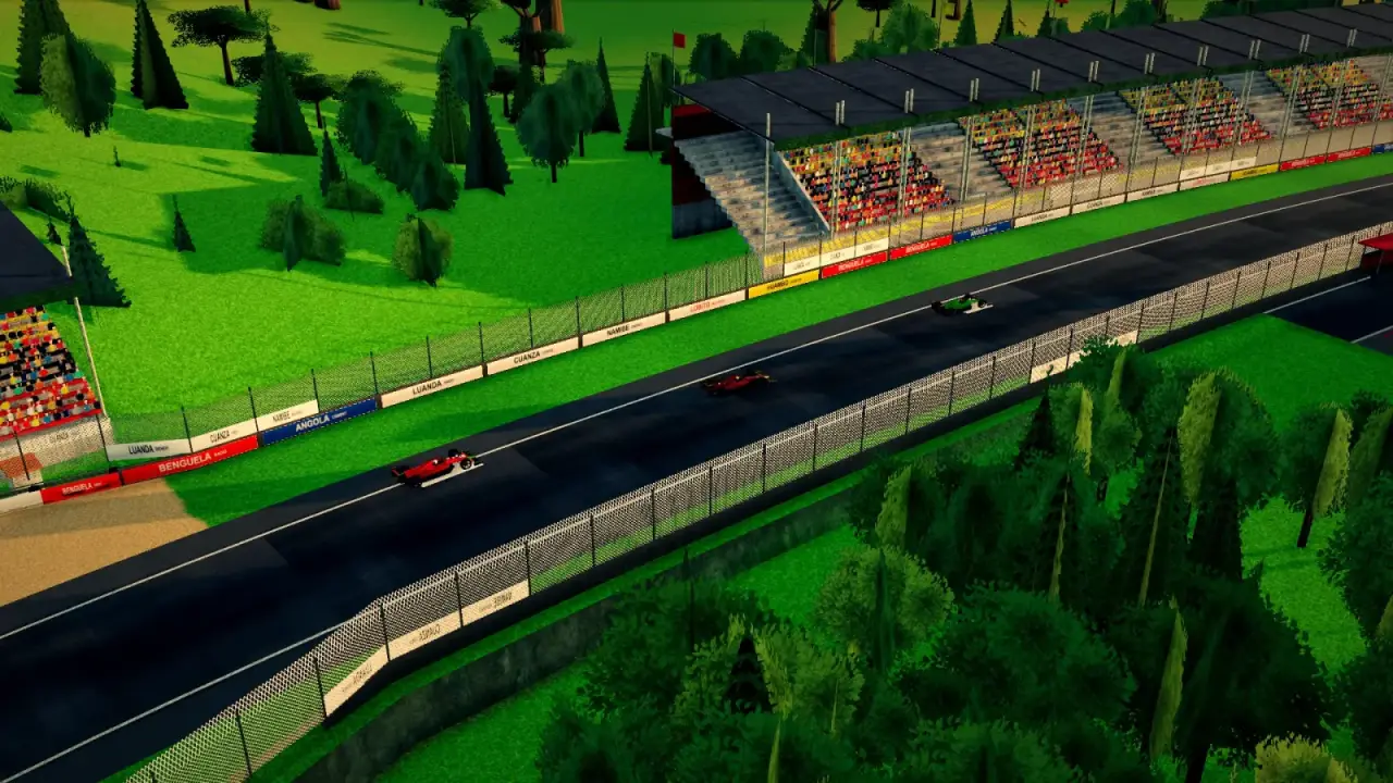 The helicopter over the Angola circuit: the Angola racing game