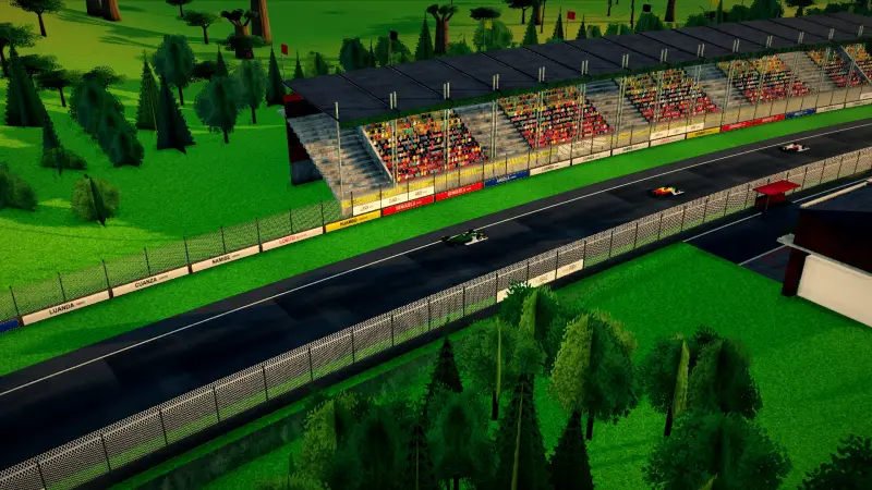 The helicopter over the Angola circuit: Angola racing game screenshot