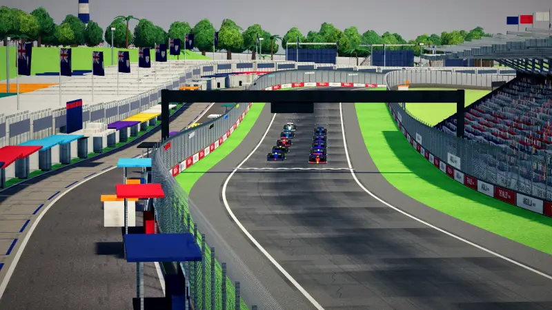 On the grid for the Grand Prix of Anguilla: Anguilla racing game screenshot