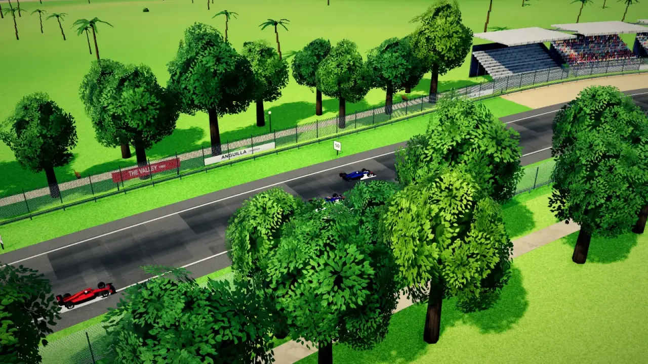 The helicopter over the Anguilla circuit: the Anguilla racing game