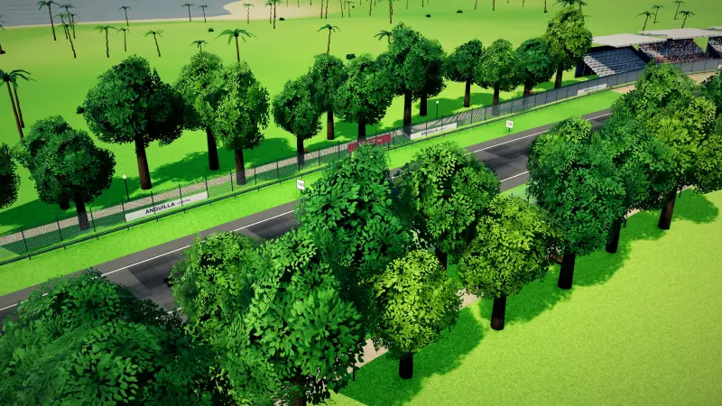 The helicopter over the Anguilla circuit: Anguilla racing game screenshot
