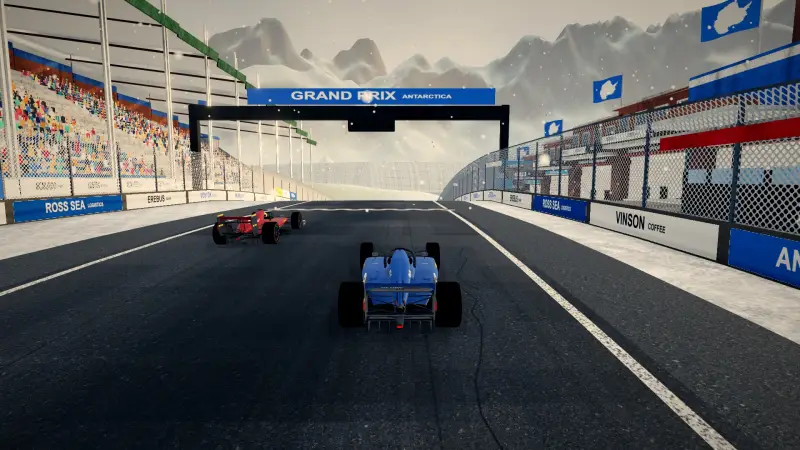 On the grid for the Antarctic Grand Prix: Antarctica racing game screenshot