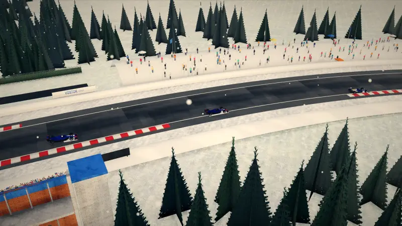 The helicopter over the Antarctica circuit: Antarctica racing game screenshot