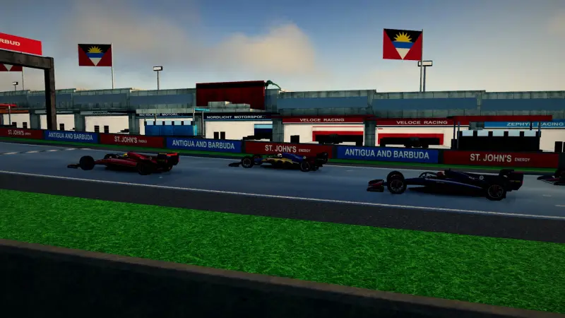 On the grid for the Grand Prix of Antigua and Barbuda: Antigua and Barbuda racing game screenshot