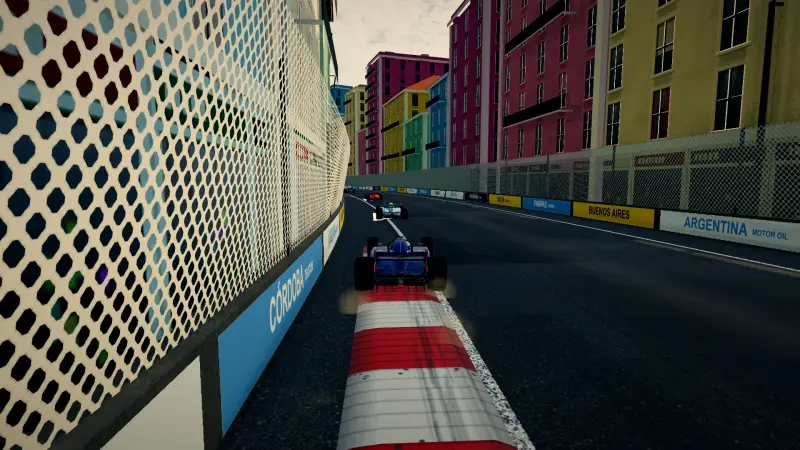 Chasing through a corner in Argentina: Argentina racing game screenshot
