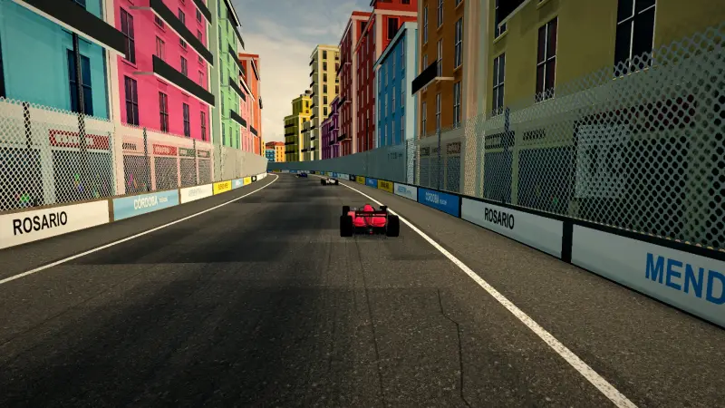 Chasing through a corner in Argentina: Argentina racing game screenshot