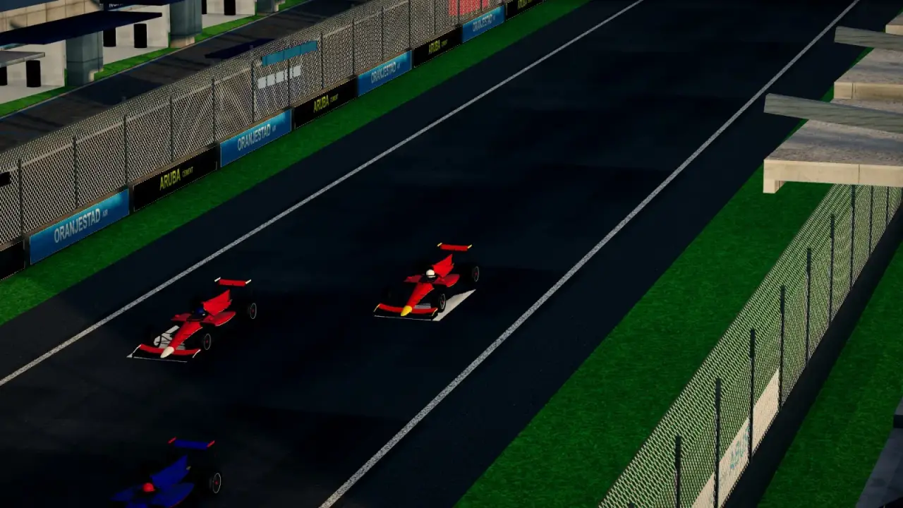 Craning over the Aruba track: the Aruba racing game