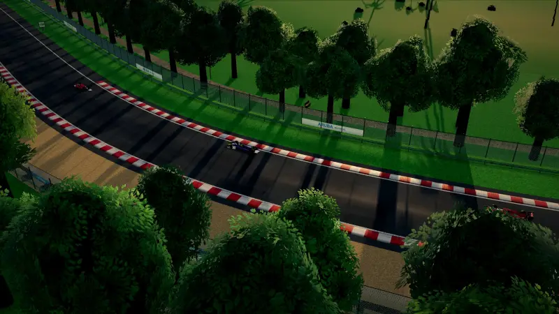 The helicopter over the Aruba circuit: Aruba racing game screenshot
