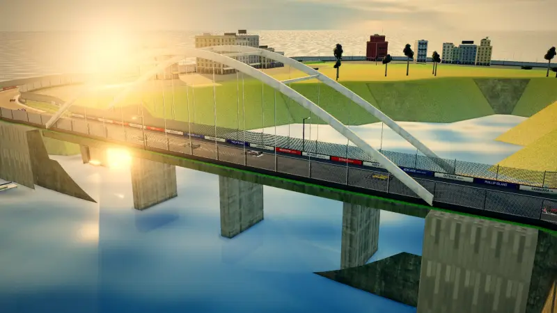 Across the bridge, Australia: Australia racing game screenshot