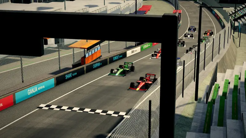 On the grid for the Azerbaijan Grand Prix: Azerbaijan racing game screenshot