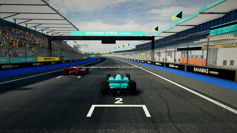 On the grid for the Grand Prix of Bahamas: Bahamas racing game screenshot