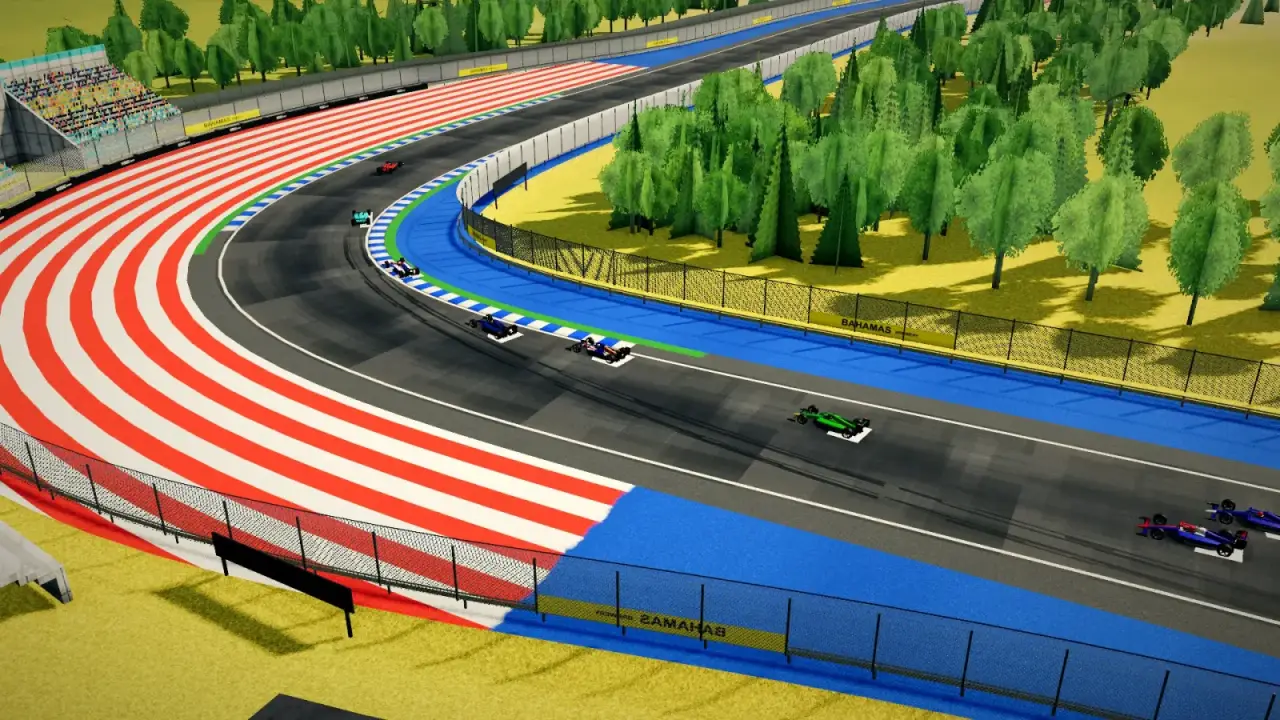 The helicopter over the Bahamas circuit: the Bahamas racing game
