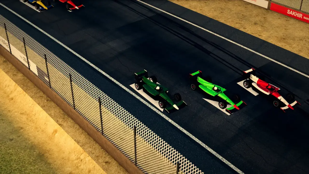 Craning over the Bahrain track: the Bahrain racing game