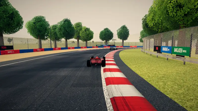 Chasing through a corner in Bangladesh: Bangladesh racing game screenshot