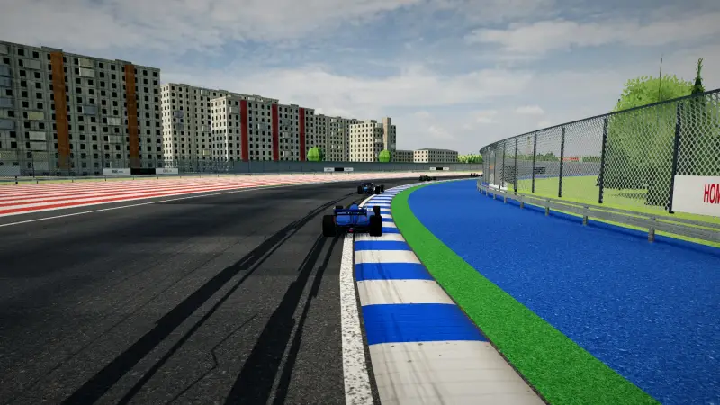 Chasing through a corner in Belarus: Belarus racing game screenshot