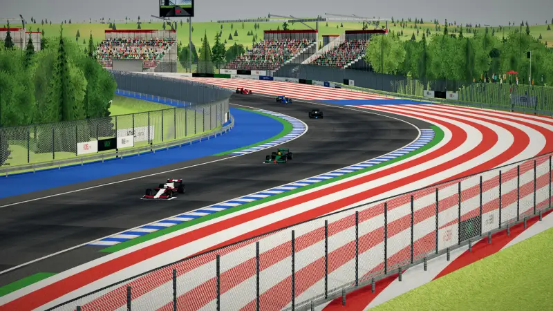 Craning over the Belarus track: Belarus racing game screenshot