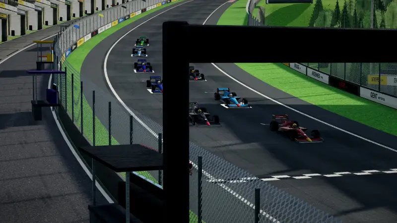 On the grid for the Belgian Grand Prix: Belgium racing game screenshot