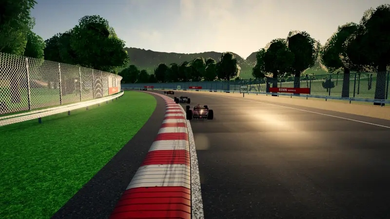 Chasing through a corner in Benin: Benin racing game screenshot