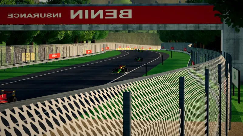 Trackside at the Benin circuit: Benin racing game screenshot