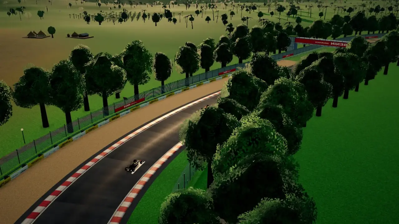 The helicopter over the Benin circuit: the Benin racing game