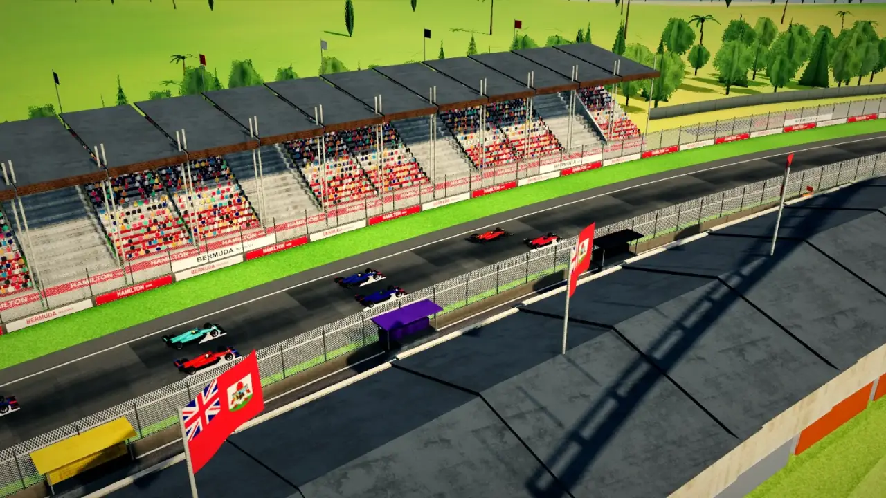 The helicopter over the Bermuda circuit: the Bermuda racing game