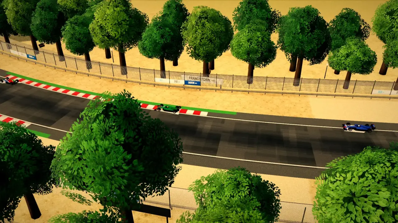 The helicopter over the Botswana circuit: the Botswana racing game