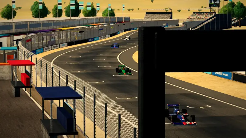Crossing the line at the Botswana circuit: Botswana racing game screenshot