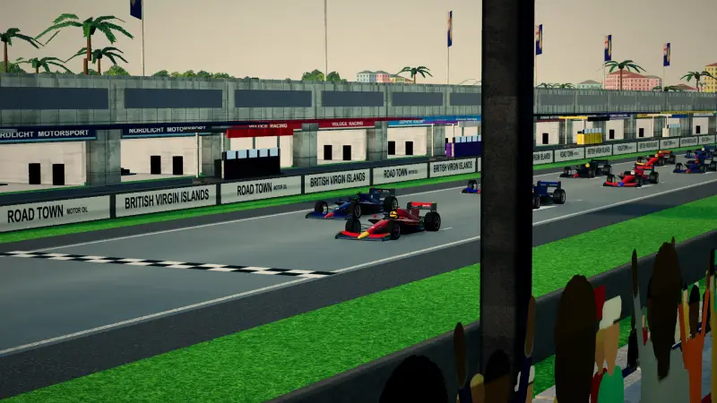 On the grid for the Grand Prix of British Virgin Islands: British Virgin Islands racing game screenshot