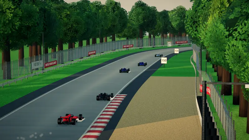 Craning over the British Virgin Islands track: British Virgin Islands racing game screenshot