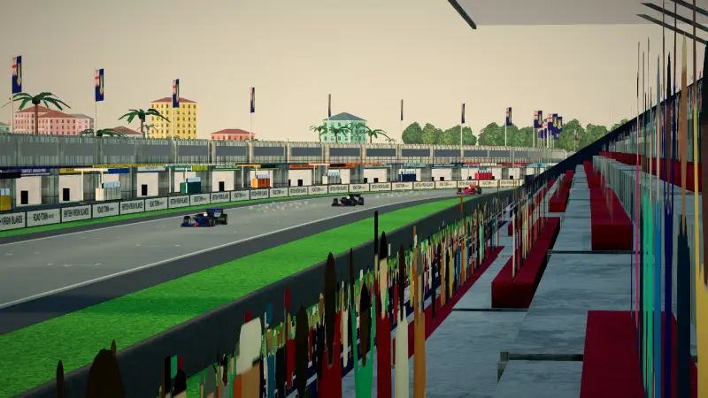 Crossing the line at the British Virgin Islands circuit: British Virgin Islands racing game screenshot
