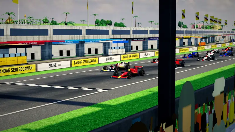 On the grid for the Grand Prix of Brunei: Brunei racing game screenshot