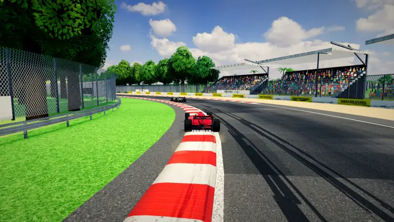 Chasing through a corner in Brunei: Brunei racing game screenshot
