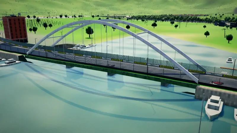 Across the bridge, Brunei: Brunei racing game screenshot