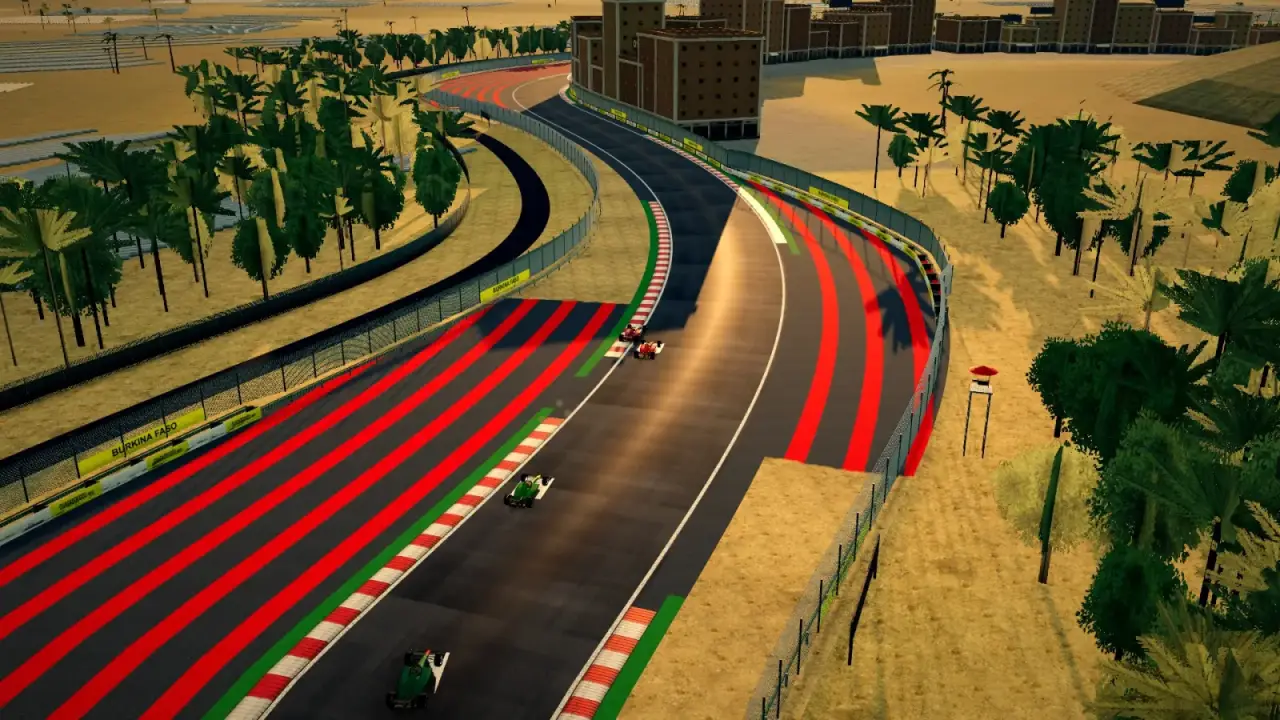 The helicopter over the Burkina Faso circuit: the Burkina Faso racing game