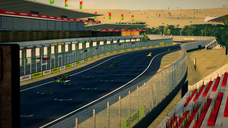 Crossing the line at the Burkina Faso circuit: Burkina Faso racing game screenshot