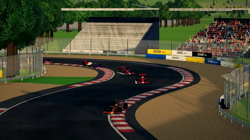 Craning over the Canada track: Canada racing game screenshot