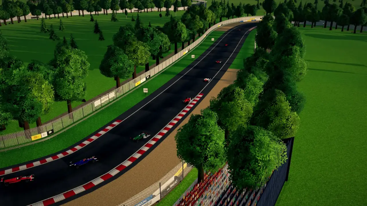 The helicopter over the Canada circuit: the Canada racing game