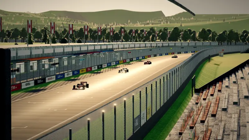 Crossing the line at the Canada circuit: Canada racing game screenshot