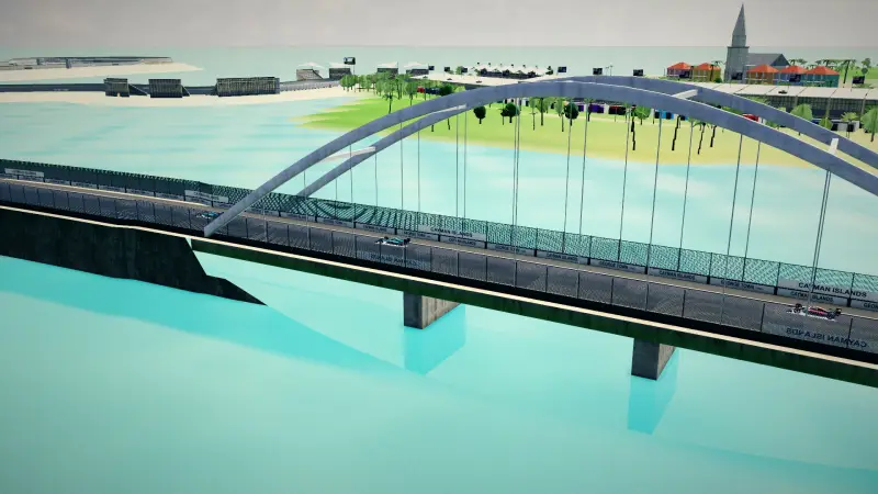 Across the bridge, Cayman Islands: Cayman Islands racing game screenshot