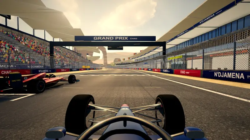 On the grid for the Chadian Grand Prix: Chad racing game screenshot
